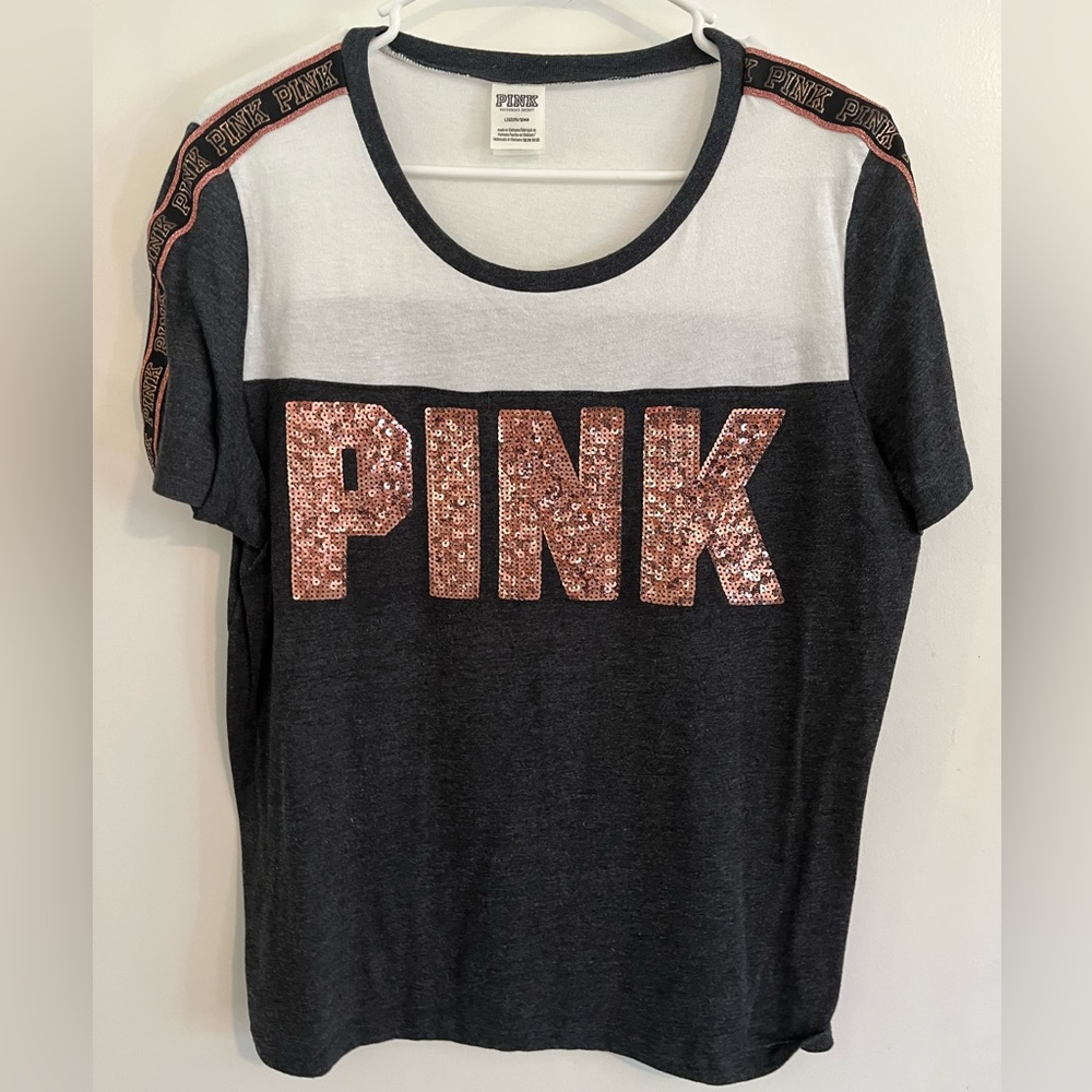 Women’s L Pink Victoria’s Secret Sparkly Tee